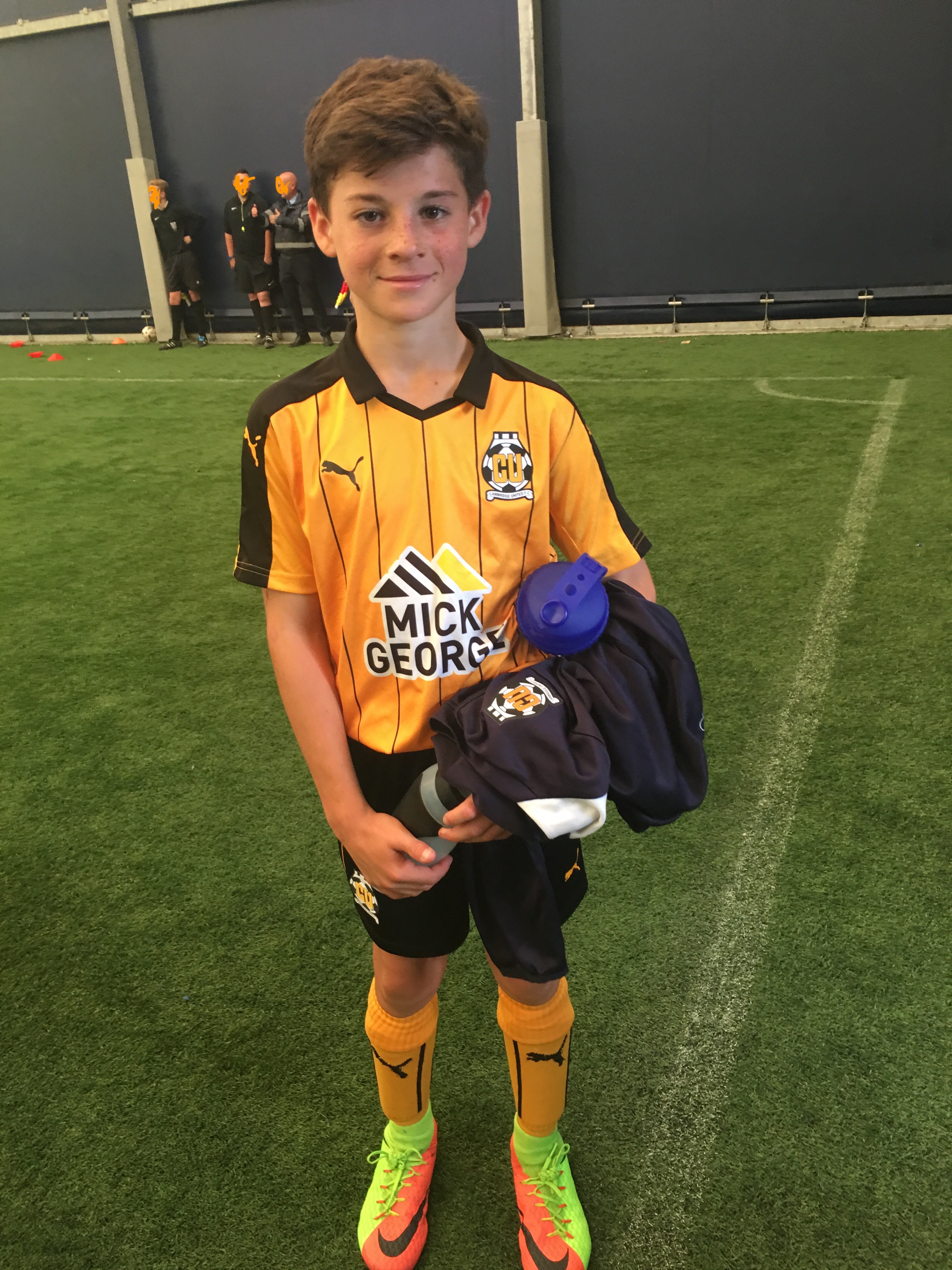 Connall in Cambridge United academy kit
